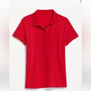 NWT OLD NAVY Uniform Pique Polo Shirt, Red, XXL